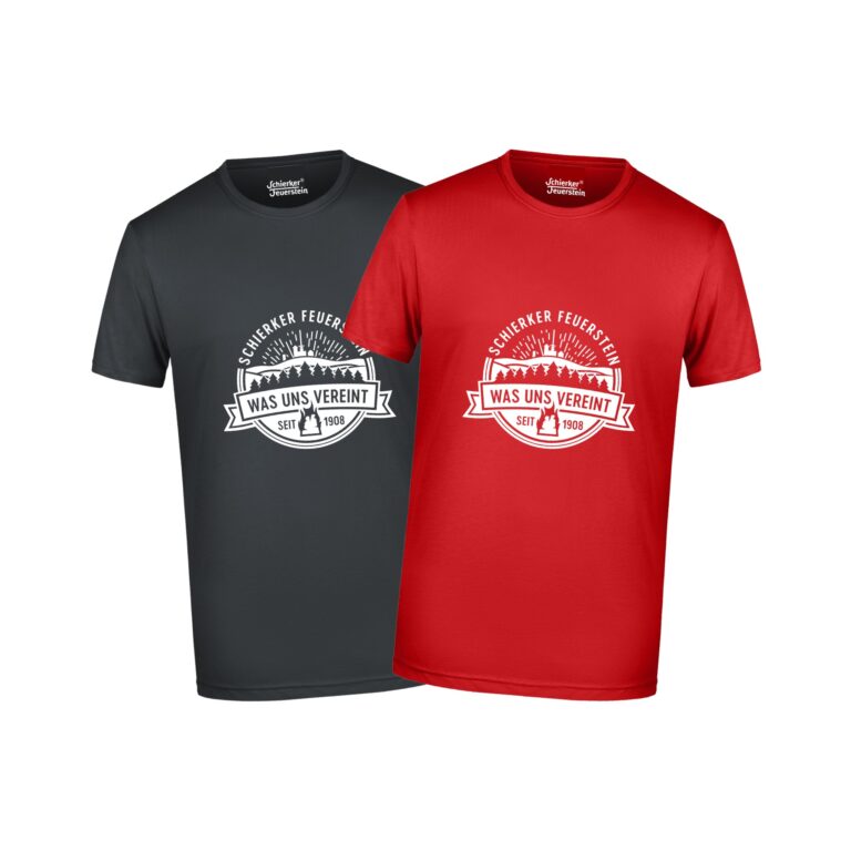 T-Shirts in Rot und Grau